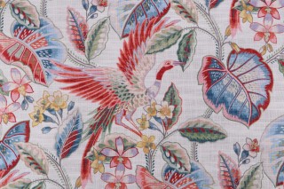 PK Lifestyles Wren Printed Cotton Blend Drapery Fabric in Spring 