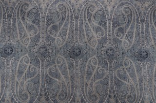 Villa D Ascoli Jaisalmer Printed Linen Blend Drapery Fabric in Indigo 