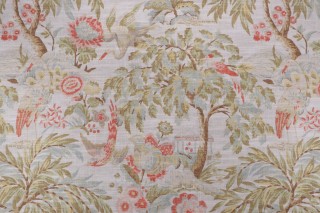 PK Lifestyles Forest & The Tree Printed Cotton Blend Drapery Fabric in Apricot 