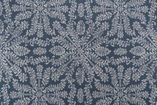 Villa D Ascoli Taj Tile Woven Jacquard Decorator Fabric in Indigo 