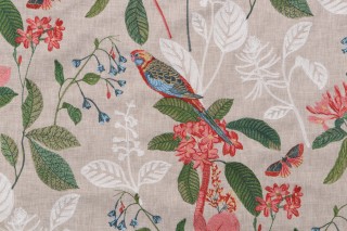 PK Lifestyles Parakeet Embroidered Drapery Fabric in Tropics 