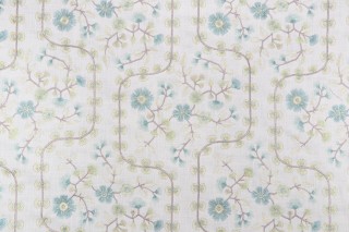PK Lifestyles Flower Shower Embroidered Drapery Fabric in Spring 