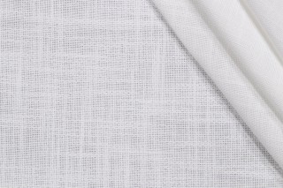 Norden Woven Semi-Sheer Drapery Fabric in White