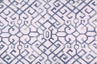 Premier Prints Jing Slub Canvas Printed Cotton Drapery Fabric in Regal Blue