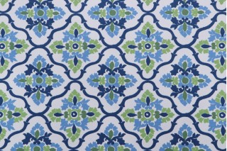 Premier Prints Plumbago Printed Polyester Outdoor Fabric in Courtyard