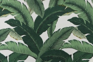 Tommy Bahama Swaying Palms Printed Polyester Outdoor Fabric in Aloe