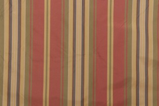Scalamandre Jean Stripe Silk Decorator Fabric in Burgundy/Multi