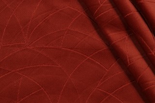 PK Lifestyles Curvature Embroidered Velveteen Decorator Fabric in Cinnabar 
