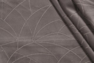PK Lifestyles Curvature Embroidered Velveteen Decorator Fabric in Charcoal 