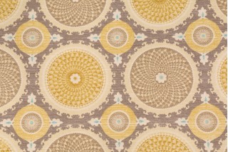 Waverly Bohemian Swirl Printed Cotton Drapery Fabric in Pumice