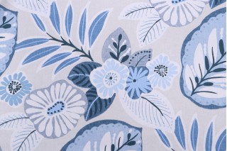 Richloom Tracey Printed Cotton Drapery Fabric in Horizon