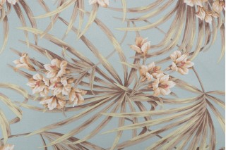 Magnolia Home Sea Island Printed Polyester Outdoor Fabric in Spa
