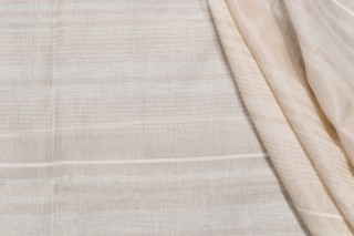 Scalamandre Stripe Sheer Drapery Fabric in Beige