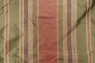 Scalamandre Kayle Stripe Silk Decorator Fabric in Aqua/Rose
