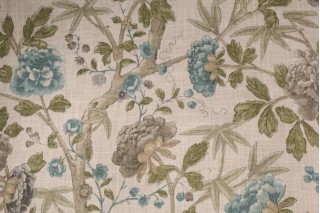 Kaufmann Flower Song Printed Drapery Fabric in Stone
