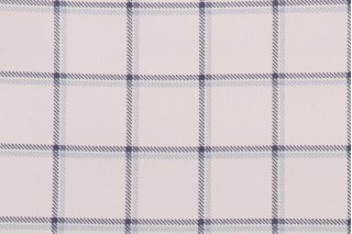 Bryant Simple Grid Printed Polyester Outdoor Fabric in Linen