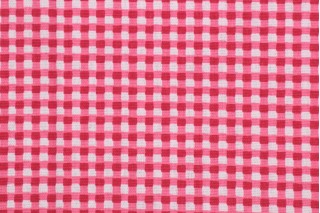 PK Lifestyles Gingham Printed Cotton Drapery Fabric in Red