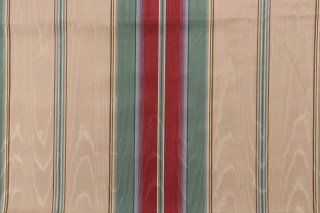 Scalamandre Monaco Moire Stripe Woven Decorator Fabric in Beige