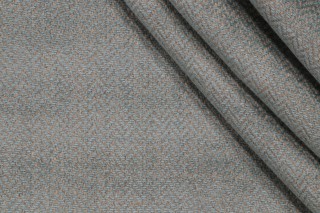 Scalamandre Chevron Woven Chenille Upholstery Fabric in Mineral Blue