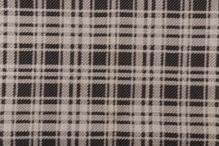 Plaid Woven Upholstery Fabric in Newsprint