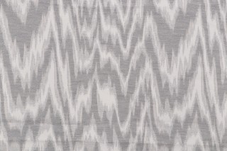 Zora Ikat Woven Upholstery Fabric in Silver