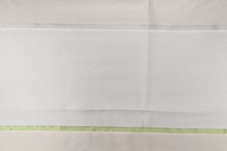 Scalamandre Silk Stripe Sheer Drapery Fabric in Green/Grey