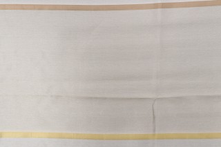 Scalamandre Silk Stripe Sheer Drapery Fabric in Yellow/Grey