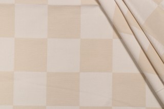 1 Yard Bernard Thorp & Co Check Woven Decorator Fabric in Beige for Scalamandre