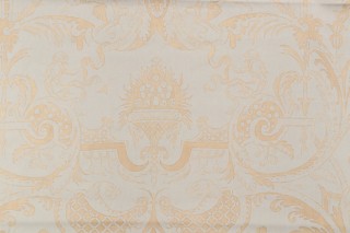 Old World Weavers Priscilla Printed Cotton Drapery Fabric in Cornflower for Scalamandre