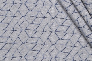 Grey Watkins Grandy Sheer Drapery Fabric in Blue for Scalamandre