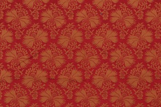 Scalamandre Damask Decorator Fabric in Red/Gold