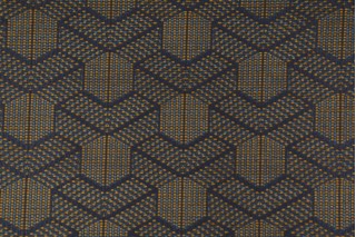 Robert Allen Carlo Geo Woven Chenille Upholstery Fabric in Admiral