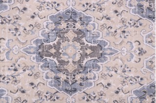 Covington Sabra Printed Cotton Drapery Fabric in 50-Bluebell