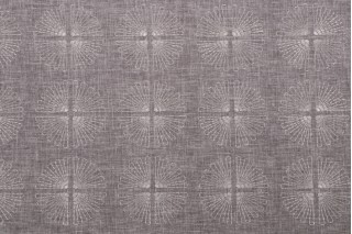 Studio NYC Array Embroidered Drapery Fabric in Smoke