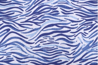 Premier Prints Babur-Slub Canvas Printed Cotton Drapery Fabric in Commodore Blue