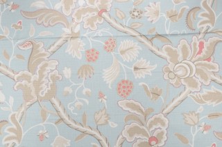 Thibaut Denmark F96035 Printed Drapery Fabric in Aqua