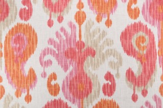 P Kaufmann Salma Printed Linen Blend Drapery Fabric in Sunshine