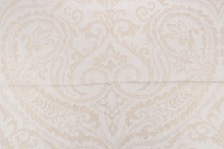 Scalamandre Blanchisserie Damask Decorator Fabric in Parchment