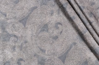 P Kaufmann Patrina Printed Chenille Decorator Fabric in Pewter 
