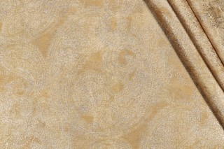 P Kaufmann Patrina Printed Chenille Decorator Fabric in Custard 