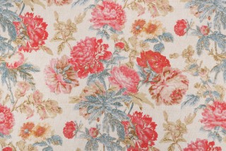 Waverly Daphne Printed Cotton Blend Drapery Fabric in Tearose 