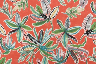 Waverly Sunny Daze Printed Polyester Outdoor Fabric in Peachtini 