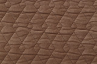 Valdese Weavers Argyle Quilted Velvet Upholstery Fabric in Toffee