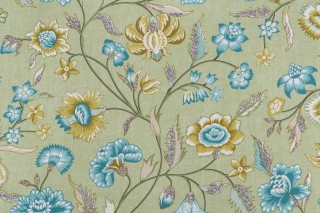 P Kaufmann Marseille Printed Cotton Twill Drapery Fabric in Apple