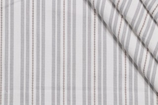 P Kaufmann Murali Stripe Woven Decorator Fabric in Grey 