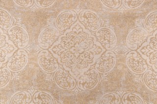 Covington Vogue Damask Woven Upholstery Fabric in Empire Gold