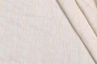Braiden Embroidered Drapery Fabric in Lunar