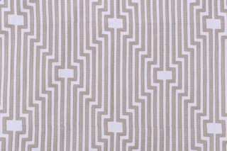 Quinlee Embroidered Drapery Fabric in Moonstone