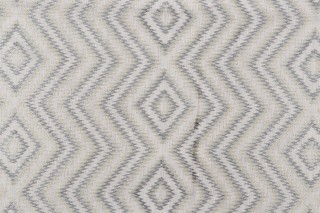 Damona Embroidered Linen Drapery Fabric in Seamist