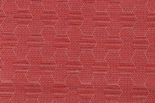 1 Yard Network Woven Upholstery Fabric in Tomato